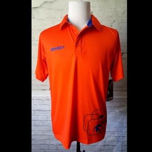 AND 1 Orage Blue Polo Men's Size Medium